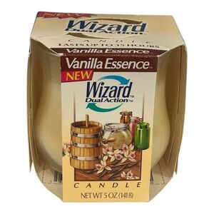 VTG 1999 Wizard Dual Action Candle Vanilla Essence NOS 5 oz Jar Movie TV Props